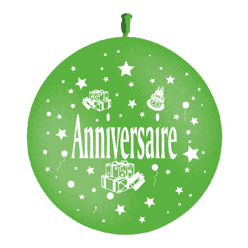 Geant Anniversaire Cadeaux Vert P38 Sens Air 3' - Balloonia