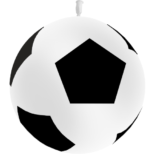 Geant Ballon De Foot Blanc Sens Air 3' - Balloonia