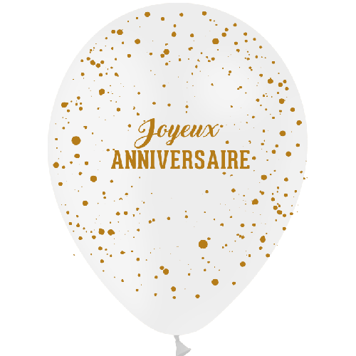 8 Ballons Hg112 Joyeux Anniversaire Dots – Balloonia