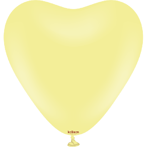 12" Heart Macaron Yellow 25ct - Kalisan