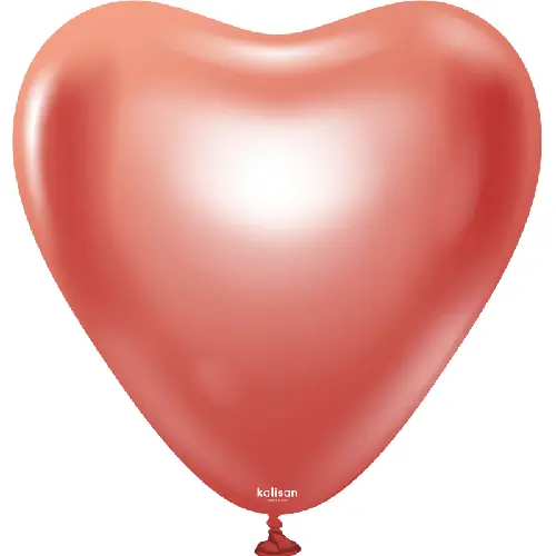 12" Heart Mirror Red Latex 25ct - Kalisan