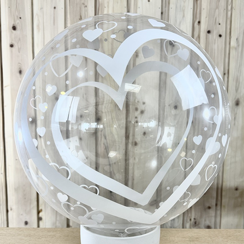 Poche De 10 Bubble T-Balloons 400Mm Print-Heart & Hearts - Takarakosan