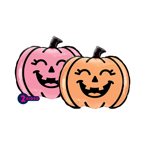 [PF-0037-9-FR] 12" Air-filled Smiling Jack-o'-lantern Shape (FR)