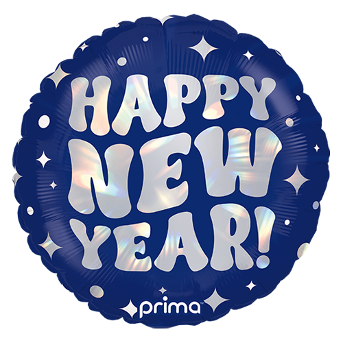 [PF-0020-18-FR] 18" Rond Happy New Year Holographic - Prima