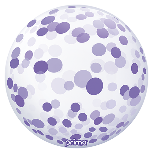 [PS-PRCF-22-FR] 20” Purple Confetti Sphere (FR)