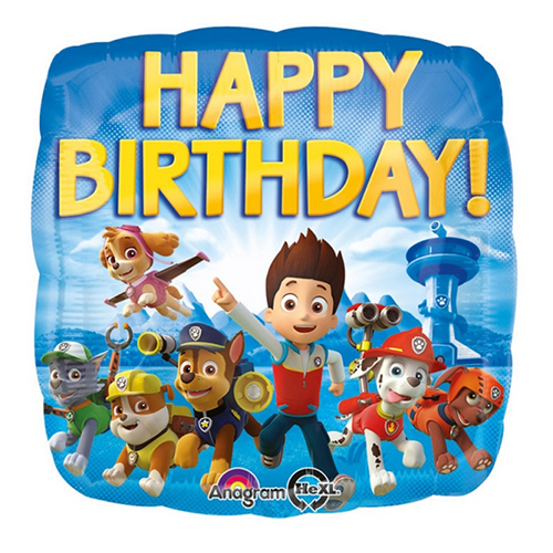 [3018001-FR] Happy Birthday Pat Patrouille  Alu Forme 17" - Licence