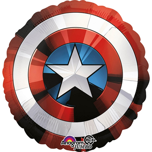 [3484101-FR] Bouclier Captain America Alu Rond 17" - Licence