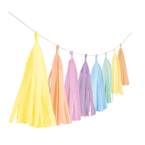 [9904613-FR] Guirlande Pompon Assortie Pastel 3 Mètres - Amscan