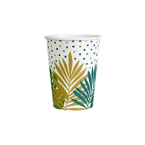 [9913801-FR] LOT DE 8 VERRES 250 ml FEUILLES (FR)