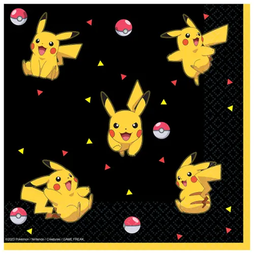 [9917107-FR] 16 Pokemon Napkins - Amscan