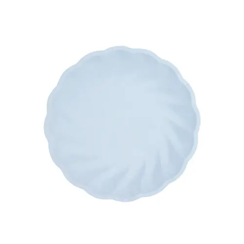 [9918260-FR] 6 Assiettes Rondes Décor Bleu 18.8cm (FR)