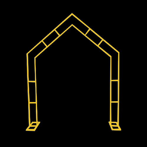 [B477-2025G-FR] Porte Arche En Métal Dorée – Borosino