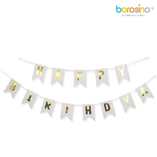 [B501-FR] B501 BANNER FANIONS HAPPY BIRTHDAY WHITE (FR)