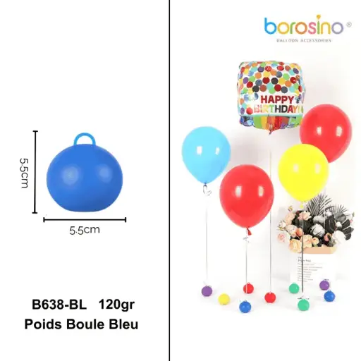 [B638-BL-FR] Ball weight Blue 120gr - Borosino