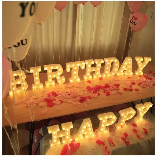 [B926-HB-FR] Small LED Happy Birthday Lights - Borosino