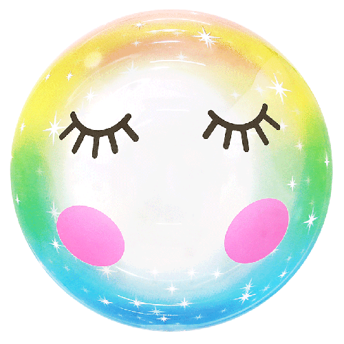 [BBQ010-50-FR] Printed Unicorn Eyelashes Bubble 20' (FR)