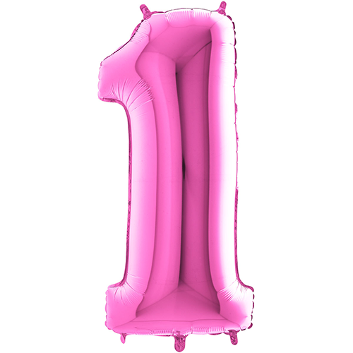 [G011F-P-FR] Chiffre '1' Fushia 40" - Grabo