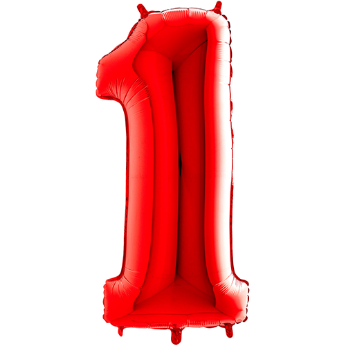 [G14081R-P-FR] Chiffre '1' Rouge 14"  - Grabo