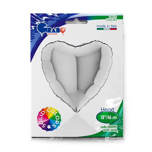 [G18009S-P-FR] Coeur Argent 18"  - Grabo