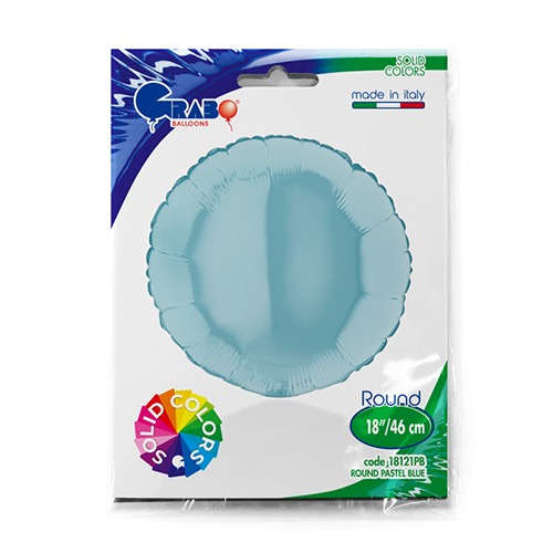 [G18121PB-P-FR] ROND PASTEL BLEU 18'  Emballé (FR)