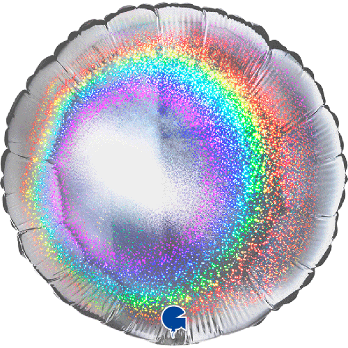 [G18169GHS-FR] ROND GLITTER HOLOGRAPHIQUE SILVER 18' VRAC (FR)