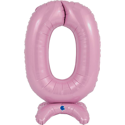 [G25070PP-P-FR] The Standups - Chiffre 0 Pastel Pink 25" - Grabo