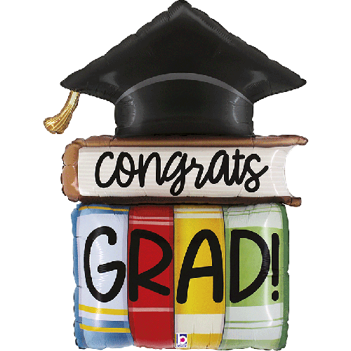 [G25180-P-FR] Congrats Grad Books 44" - Grabo