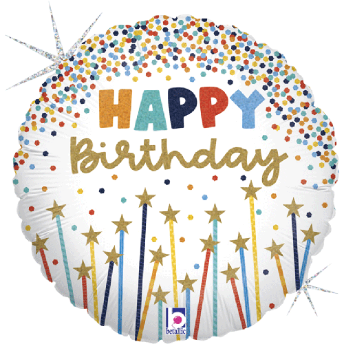 [G26117GH-P-FR] BIRTHDAY STAR CANDLES 18' Emballé (FR)