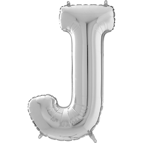 [G26299S-P-FR] LETTRE 'J' ARGENT 26'' EMBALLE (FR)