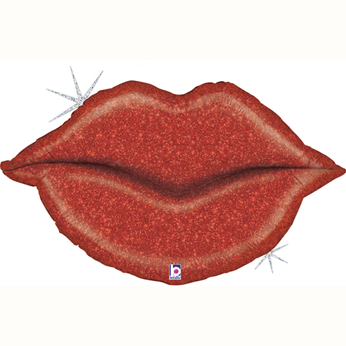 [G35752GH-P-FR] Glitter Lips 39" - Grabo