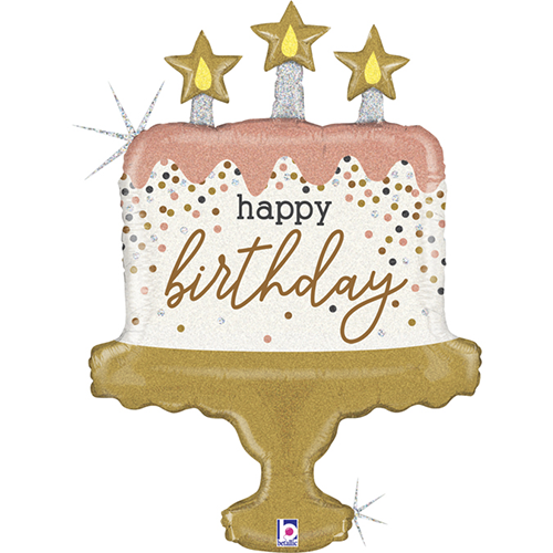 [G35964GH-P-FR] BIRTHDAY CAKE CONFETTI 33'' Emballé (FR)