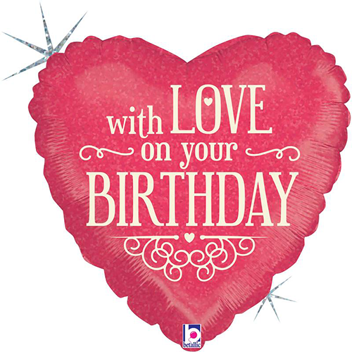 [G36149H-P-FR] With Love On Your Birthday 18" - Grabo