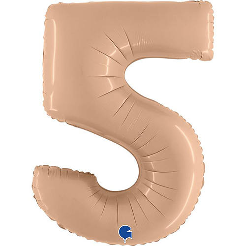 [G400500SNU-P-FR] Chiffre '5' Satin Nude 40" - Grabo