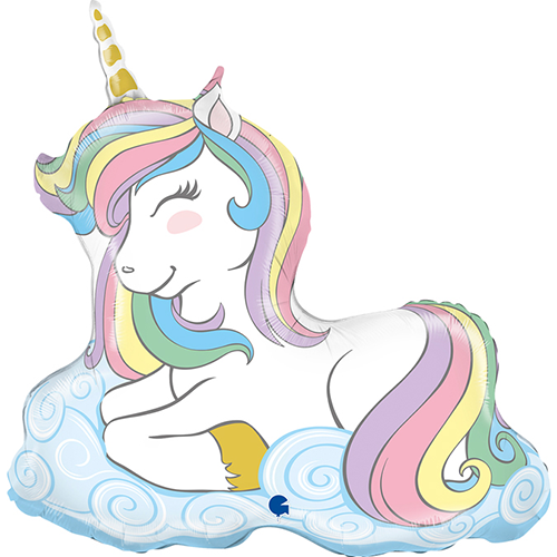 [GG72032-P-FR] Macaron Unicorn 34" - Grabo