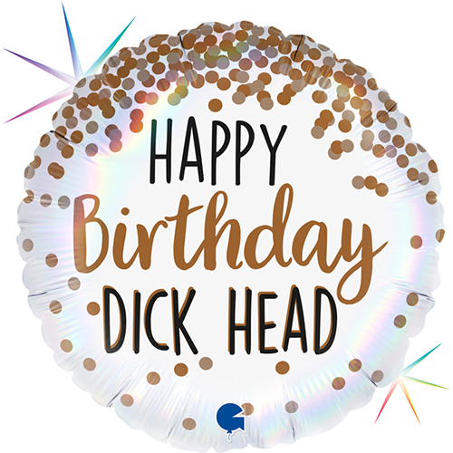 [GG78038RH-P-FR] 1 BAL HAPPY BIRTHDAY DICKHEAD 18' Emballé (FR)