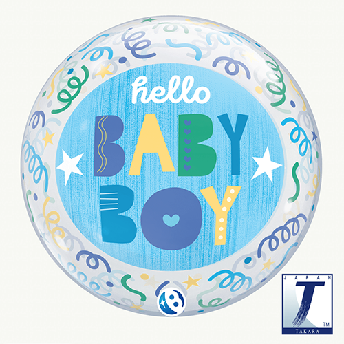 [TK00034-FR] BUBBLE BABY BOY STREAMERS 22'' (FR)